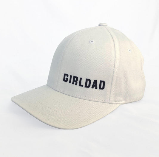 Girldad® Embroidered White Flexfit Hat