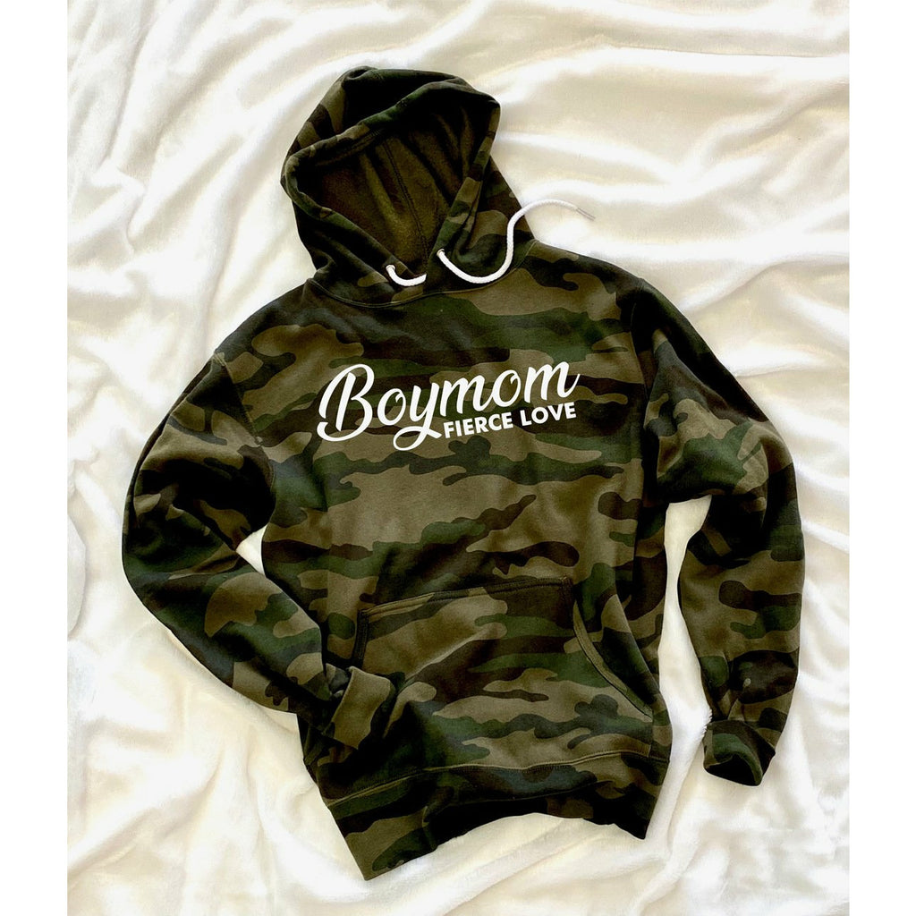 Boy mom 2024 camo hoodie