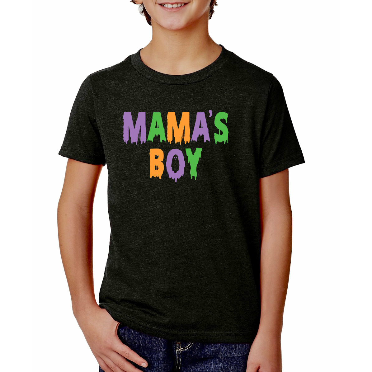 Haunted Mama's Boy Youth Black Tee