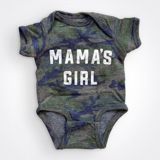 Mama's Girl Vintage Camo Bodysuit Matching Mama's Girl & Girlmom Shirt