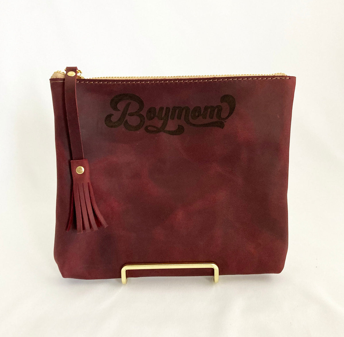 Boymom® Leather Pouch Script Small - Fynnleigh Mae & Co